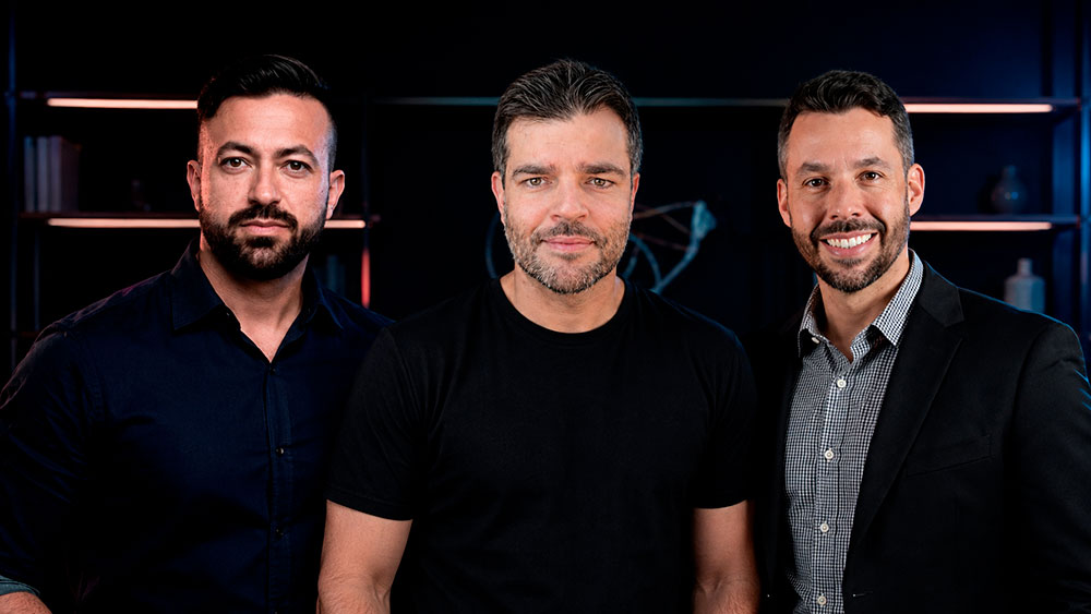 Alberto Lima, André Marengo e Ricardo Jimenes, sócios da Agente 17